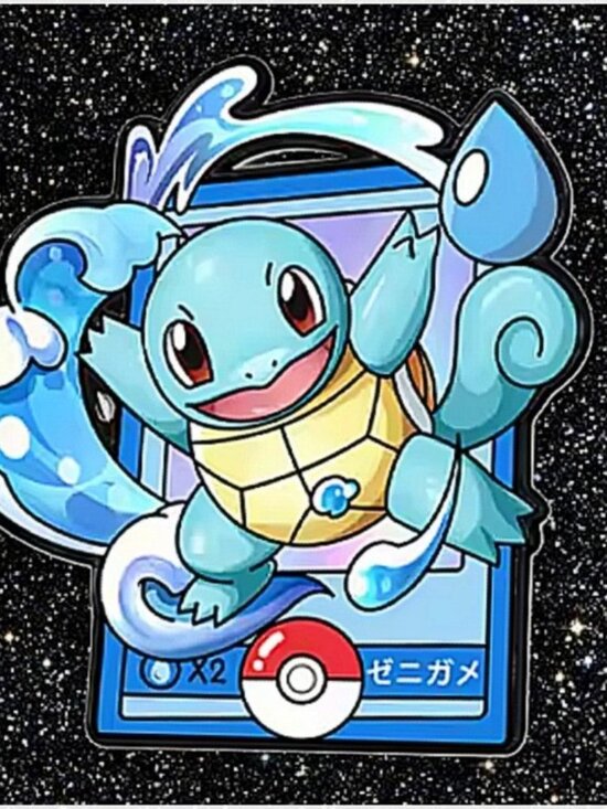 Pokemon Jewelry - Squirtle Water TCG Card Enamel Pin Cute Pokemon Anime Collector